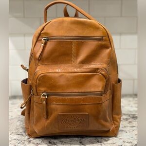 Rawlings Caramel Leather Backpack